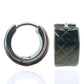 Piercing anneau en acier gris et noir