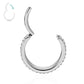 Anneau conch en cristal de Swarovski effet double