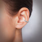 Anneau conch en cristal de Swarovski effet double