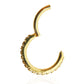 Anneau clicker en or jaune et Swarovski facile à poser