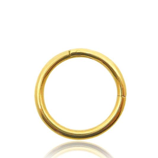 Anneau clicker en or jaune facile à poser (cliquable) 1,6mm