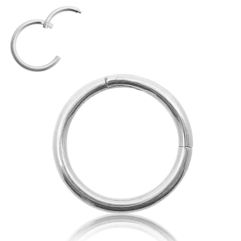 Piercing anneau clicker or blanc 18 carats