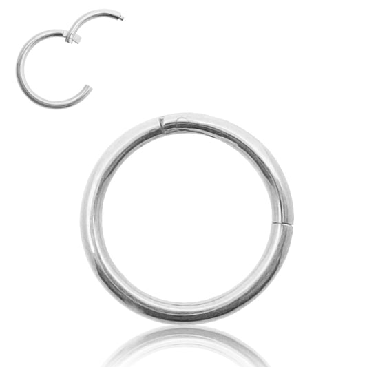 Piercing anneau clicker or blanc 18 carats
