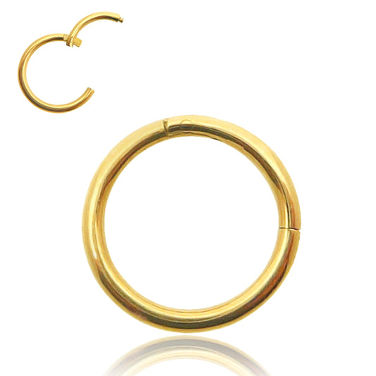 Piercing anneau clicker hélix or jaune