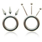 Piercing anneau segment acier chirurgical avec pics