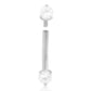 Piercing arcade en or blanc diamant 0,05 carats