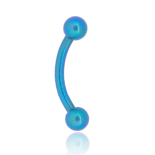 Piercing Arcade Boules Pavées Cristal Epoxyde Filetage Interne Barre Acier Inoxydable anti allergique SABA Bleu Foncé LOVEPIERCING - Au quotidien