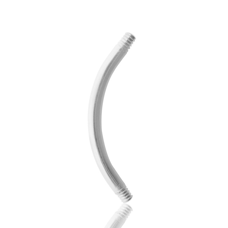 Piercing barre courbe or blanc (1,2mm)