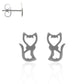 Boucle d'oreille chat en acier chirurgical
