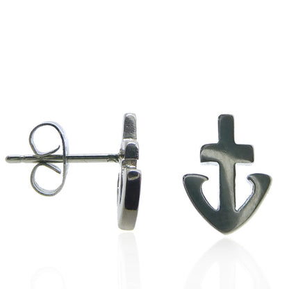 Piercing boucle oreille ancre marine en acier