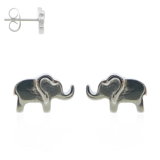 Boucle d'oreille éléphant en acier chirurgical