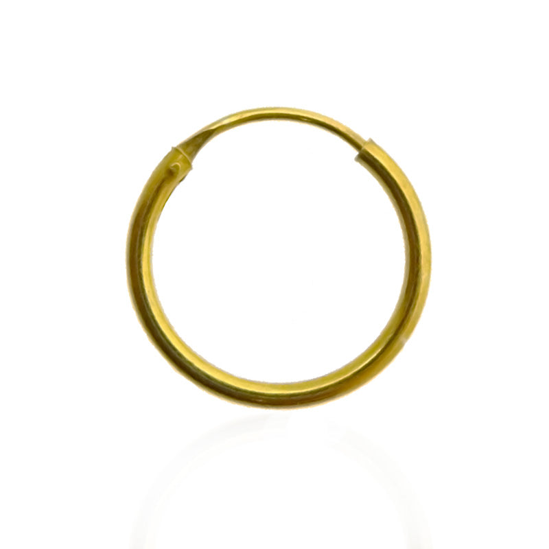 Boucle d'oreille anneau en plaqué or