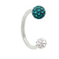 Boucle d'oreille acier et cristal bicolore