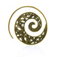 Boucle d'oreille en laiton avec arabesques