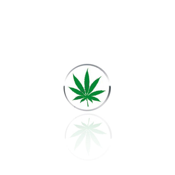 Piercing boule en acier avec logo cannabis