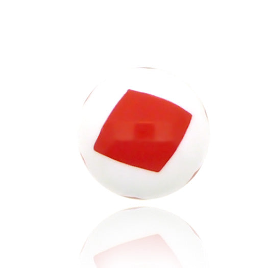 Boule de piercing acrylique carreau