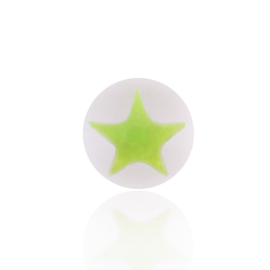 Piercing boule acrylique avec étoile