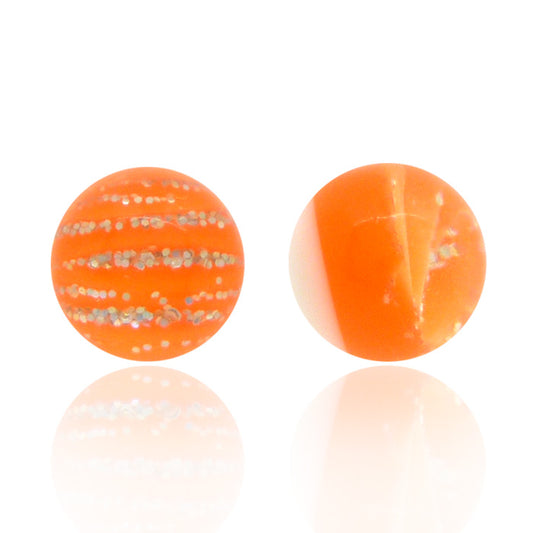 Piercing boule acrylique fluo pailletté