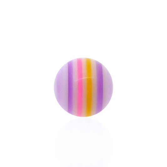 Piercing boule rayures colorées