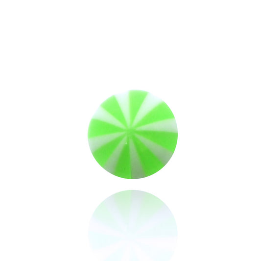 Piercing boule acrylique rayé