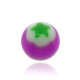 Boule de piercing en acrylique étoile