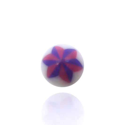 Piercing boule blanche rose des vents