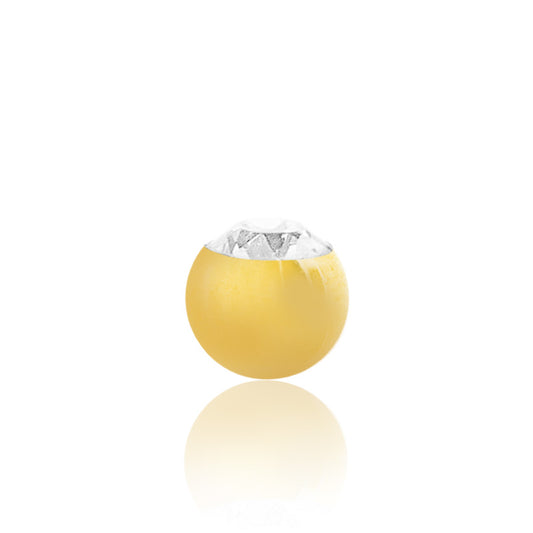 Piercing boule or jaune oxyde de zirconium