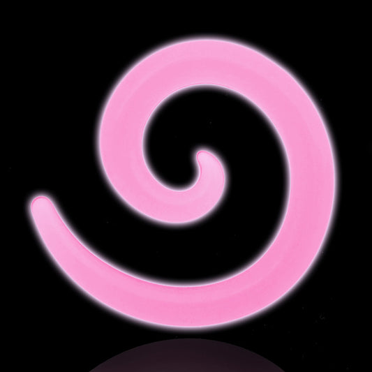 Piercing ecarteur acrylique rose fluo