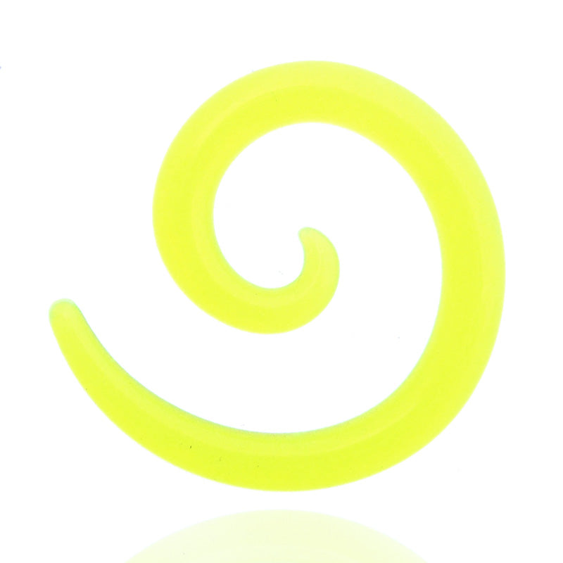 Piercing ecarteur acrylique jaune fluo