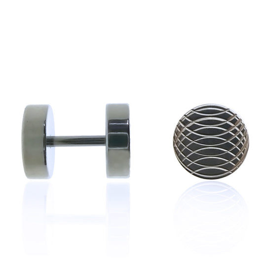 Faux écarteur pour lobe en acier avec motif