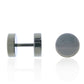 Piercing faux plug en acier motif brillant pailleté
