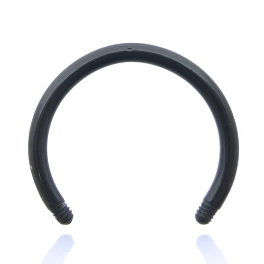 Piercing fer à cheval en titane noir