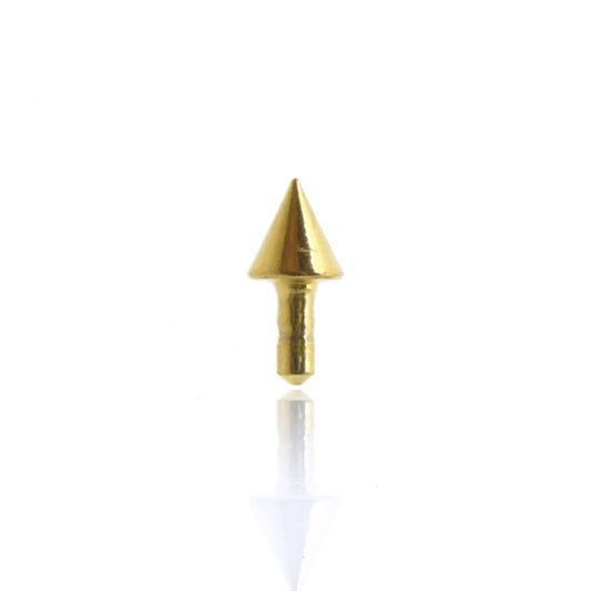Piercing labret clipsable pic acier doré