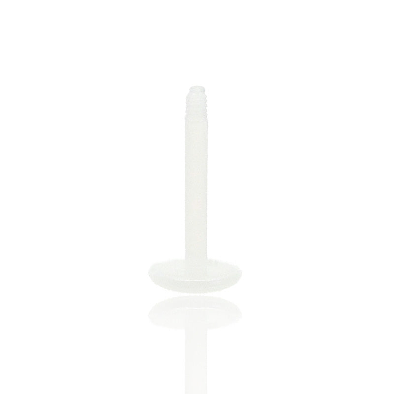 Piercing pour lèvre en téflon blanc 1,6 mm avec boule en titane de 5 mm de  diamètre - Convient pour les lèvres, les piercings de bouche, les piercings  de traction et les