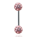 Piercing de langue cristal de Swarovski