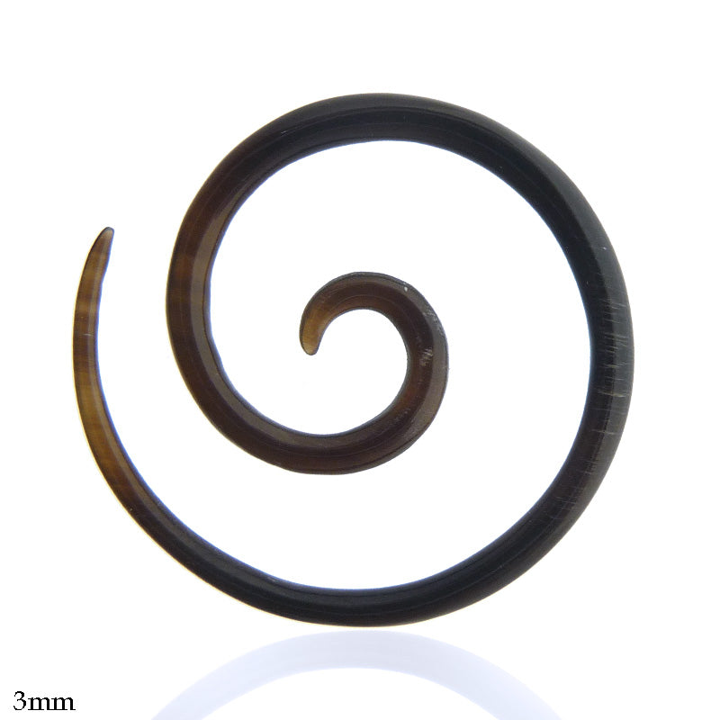 Faux écarteur oreille spirale en bois Faux écarteur oreille spirale en bois