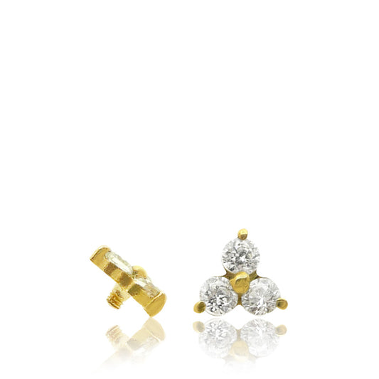 Piercing micro-dermal trèfle or jaune