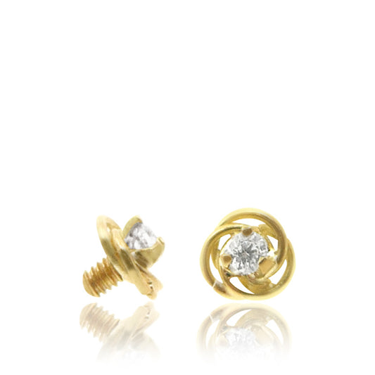 Piercing microdermal or jaune fleur