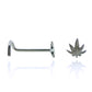 Piercing de nez feuille de cannabis