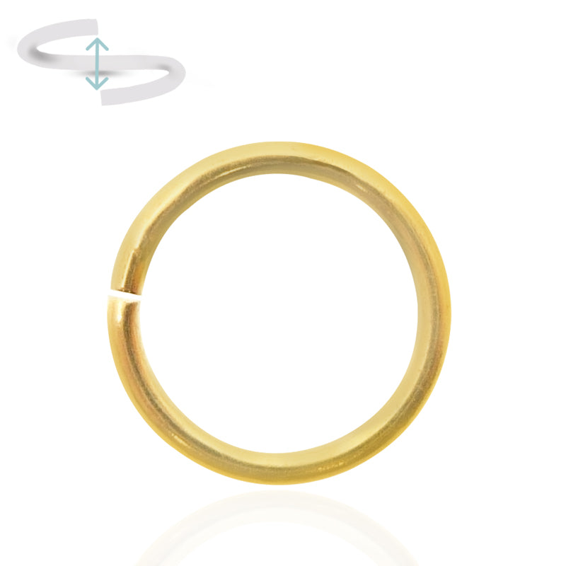 Piercing anneau fin en or jaune