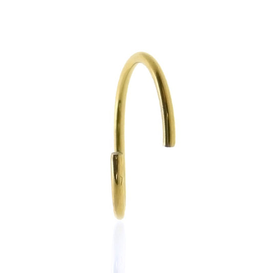 Piercing de nez : anneau en argent couleur or