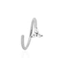 Piercing anneau de nez en or blanc avec trèfle brillant
