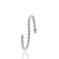 Piercing nez anneau tressé en or blanc