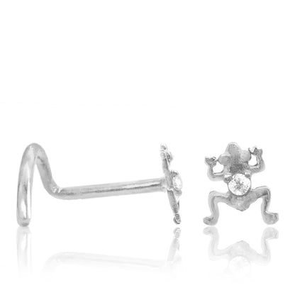 Piercing nez or blanc grenouille
