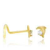 Piercing nez or jaune dauphin