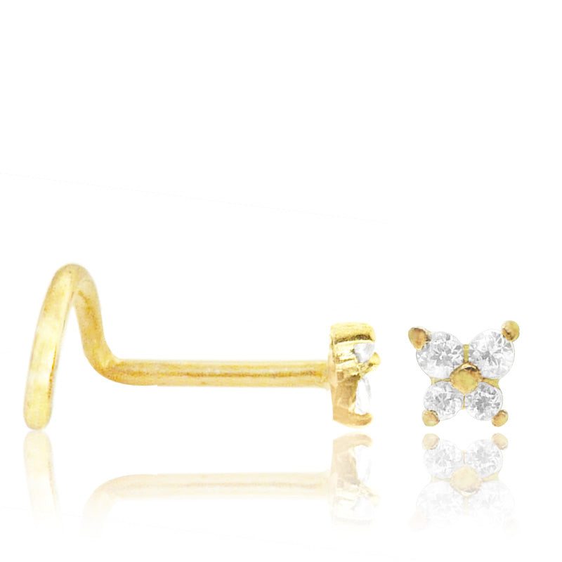 Piercing nez or jaune papillon