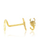 Piercing nez or jaune scorpion