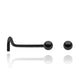 Piercing nez acier noir micro boule