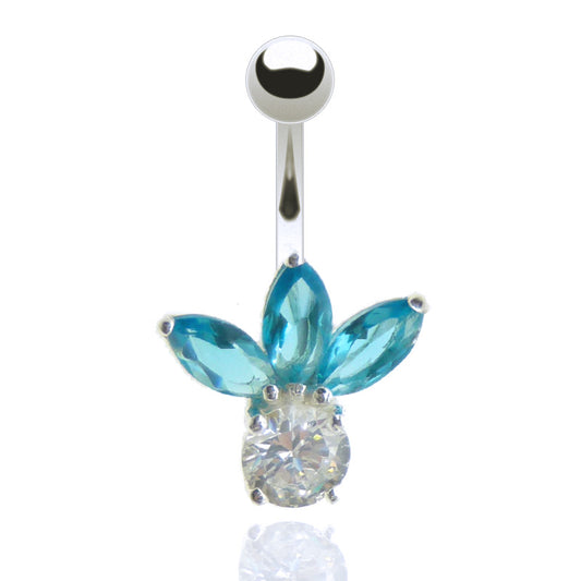 Piercing nombril avec zirconium