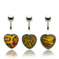 Bijou piercing nombril coeur impression animal